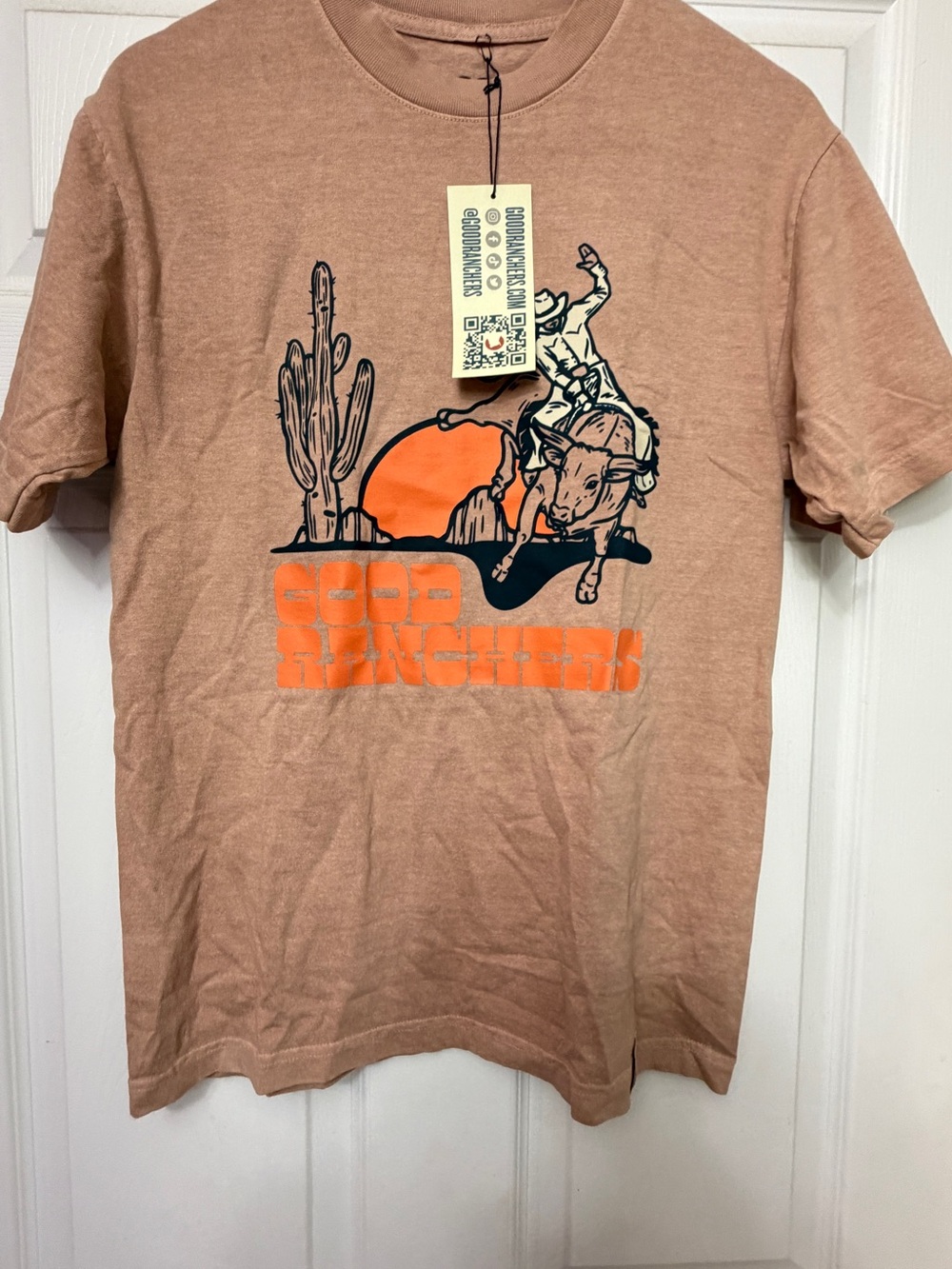 Graphic Desert Rodeo Tee in Rust Brown